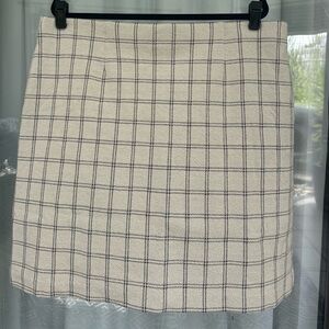 J. Jill Checkered Pencil Skirt in Cream and Black